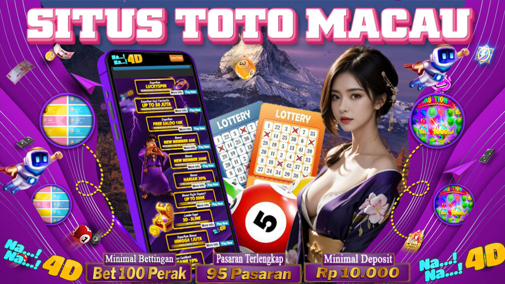 Nana4d Situs Toto Macau & Togel Online Toto Macau. Selamat datang disitus toto macau dan togel online toto macau dengan hadiah penawaran