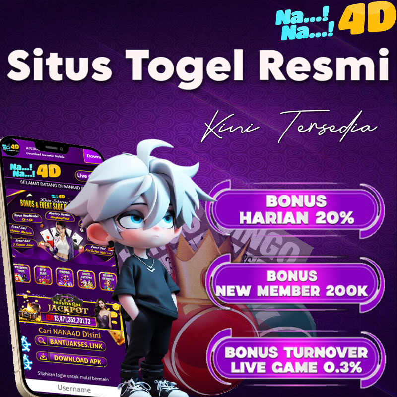 Nana4d situs togel resmi dan togel online terjitu di tahun 2024 yang memberikan kemudahan untuk mengakses situs togel